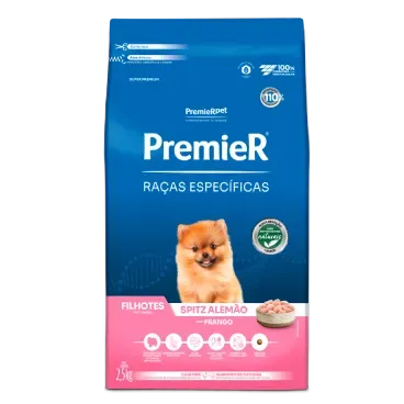 Racao Premier Racas Especificas Spitz Alemao Filhotes 2.5kg frente